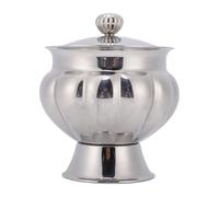 TOPINCN Bol à Sucre, Récipient de 400 Ml en Acier Inoxydable 304 avec Couvercle, Idéal pour la Cuisine, le Rangement de Biscuits, thé, café et Fruits secs. Décoration élégante pou