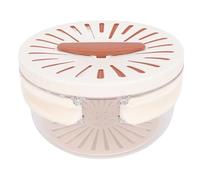 TOPINCN Bol de Lavage de Fruits avec Passoire, Passoire de Cuisine Panier Multifonctionnel de Vidange de Légumes avec Couvercle, Bol de de Rondelle de Fruits Portable avec (BROWN)