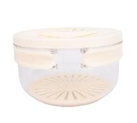 TOPINCN Bol de Lavage de Fruits avec Passoire, Passoire de Cuisine Panier Multifonctionnel de Vidange de Légumes avec Couvercle, Bol de de Rondelle de Fruits Portable avec (WHITE)