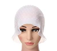 TOPINCN Bonnet de Mise en évidence en Silicone pour Coloration et Teinture des Cheveux, Design Doux et Flexible pour Usage Domestique et Salon, Blanc Transparent, 1 unité
