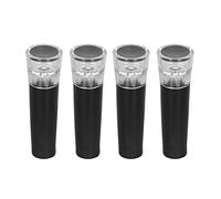 TOPINCN Bouchon de Bouteille de Vin Réutilisable Ralentissant L'oxydation pour la Plupart des Bouteilles Silicone, Plastique Noir 4 Pièces