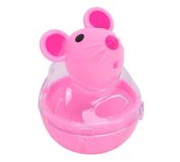 TOPINCN Boule Distributrice de Friandises Interactive en Forme de Souris pour Chat, Chambre Transparente à Fond lesté, Jouet à Alimentation Lente, Puzzle pour Animaux de Compagnie, Jouet (Pink)