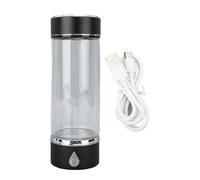 TOPINCN Bouteille D'eau D'Hydrogène 420 Ml, Générateur D'eau D'Hydrogène, Bouteille D'infuseur D'Hydrogène, Tasse Riche en Hydrogène avec Technologie PCTG SPE PEM pour la Fitness de (BLACK)