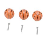 TOPINCN Boutons de Tiroir de Basket-ball de Style Sportif Contemporain pour Armoires et Tiroirs, Lot de 3 Poignées en Céramique pour Décoration de Chambre D'enfant, Alliage de Zinc, comme sur les