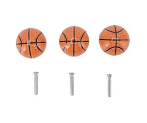 TOPINCN Boutons de Tiroir de Basket-ball de Style Sportif Contemporain pour Armoires et Tiroirs, Lot de 3 Poignées en Céramique pour Décoration de Chambre D'enfant, Alliage de Zinc, comme sur les