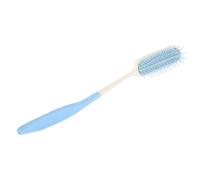 TOPINCN Brosse à Cheveux Ergonomique à Manche Long, pour une dextérité Limitée, Prise en Main Facile, pour Personnes âgées et Handicapées, Bleu et Blanc, 100g (brosse à long manche)