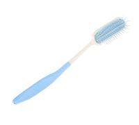 TOPINCN Brosse à Cheveux Triangulaire à Long Manche, pour L'arthrite, Conception à Prise Facile pour les Personnes âgées, Outil de Coiffure à Longue Portée, en Plastique Bleu et Blanc (brosse à long