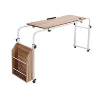 TOPINCN Bureau pour Ordinateur Portable, Bureau Flexible, Table pour Ordinateur Portable, avec roulettes, étagère de (1,2 m / 3,9 Pieds)