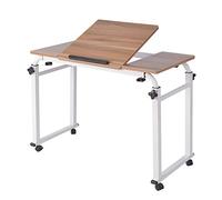 TOPINCN Bureau pour Ordinateur Portable, Bureau Flexible, Table pour Ordinateur Portable, avec roulettes, étagère de (0,8 mètre)