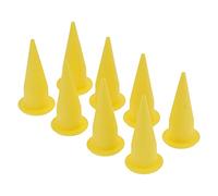 TOPINCN Buse Conique en Plastique Jaune Durable pour L'embellissement du Ciment de Verre, Paquet de 8, Outil de Calfeutrage Réutilisable pour la