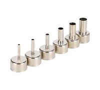 TOPINCN Buse de Pistolet Thermique 6 Pièces Kit de Buse en Acier Inoxydable Durable 3/4/5/8/10/12 Mm pour Station de Reprise SMD pour Pistolet à Air Chaud 858, adapté aux Amateurs de Bricolage, en