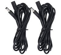 TOPINCN Câble de Connexion pour Lumière Solaire LED, 2 Pièces, 5.5x2.1mm, DC12V 24V, Rallonge d'alimentation pour Caméras de