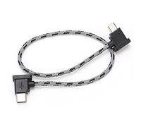 TOPINCN Câble de Données de Type C vers USB pour Télécommande Air 2 Mini 2, Cordon à Angle Droit tressé en Nylon Durable pour un Transfert D'image Rapide, Texture Gris Noir de 30 Cm, Convient pour