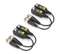 TOPINCN Câble de Paire torsadé Masculin de Haute qualité intégré de Protection TV-TV-Thunder 8MP HD Signal Transmission pour AHD TVI Camera System Black 2 Paire