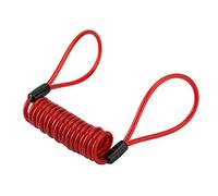 TOPINCN Câble de Rappel de Verrouillage de Disque Antivol en PVC Rouge avec Conception élastique pour Motos et Vélos