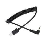 TOPINCN Câble D'obturation S2 Premium RM-VPR1 3,5 Mm/2,5 Mm pour Appareils Photo - Câble enroulé Flexible - Compatible avec Les Séries A7/A9 Noir (3,5 mm-S2#02)