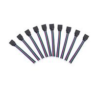TOPINCN Câble du Connecteur LED 10pcs 4pcs, Fil D'extension de Bande D'éclairage RVB à Domicile, Cordon de Liaison Femelle Mâle PVC sans Soudure Requise pour 3528 5050 SMD LED LIGHT