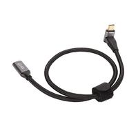 TOPINCN Câble USB C 3.1 Mâle vers Femelle 4K 60 Hz Cordon de Charge Rapide pour Steam Deck, Câble de Charge de Type C plaqué Or pour Bureau et Divertissement Bleu (50cm)