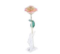 TOPINCN Cadeaux de Rose à Tige Longue Vraie Rose en Or 24k, Toujours Conservée des Fleurs de Rose Longue Rose Romantique pour la Saint-Valentin et la Fête des Mères