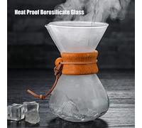TOPINCN Cafetière à Verser, Verre Borosilicate avec Filtre en Acier Inoxydable, Goutteur de café Manuel de 14oz pour la Maison et le Bureau
