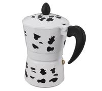 TOPINCN Cafetière en Aluminium Couleur Vache à Lait avec Motif de Vache Unique pour la Maison, le café, le Camping, les Voyages, les Activités de Plein Air (3 tasses 150ML)