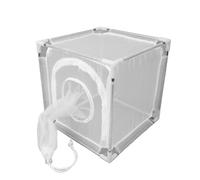 TOPINCN Cage à Mailles pour Mouches, Terrarium en Nylon avec Tiges en Acier Inoxydable, Cage en Filet Blanc Transparent pour L'observation de la Reproduction des Mouches, Utilisation en