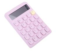 TOPINCN Calculatrice à 12 Chiffres Calculatable Compact Calculatrice Solar avec Un Grand Affichage des Clés de sensibilité Haute pour Les Bureaux de L'école Utilisation à Domicile (Violet)