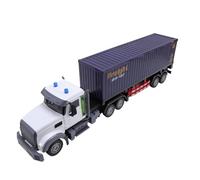 TOPINCN Camion Conteneur électrique télécommandé, Semi-Camion RC avec Remorque, Véhicule de Transport, Véhicule de Transport Double Couche, Jouet de Transport avec Lumières et Musique