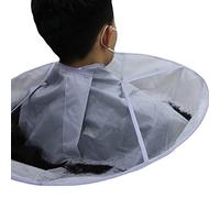 TOPINCN Cape de Coupe de Cheveux Imperméable en Nylon Gris, Taille Réglable, Cape Attrape-cheveux pour les âges, 23,6x23,6 Pouces