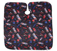 TOPINCN Cape de Coupe de Cheveux, Tablier de Coiffure Imperméable pour Salon de Coiffure 63 X 55,1 Pouces Noir et Blanc, Tissu Confortable pour Permanente, Teinture et Coupe, Idéal pour un Usage