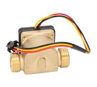 TOPINCN Capteur de Débit D'eau Débitmètre à Effet Hall en Laiton de Haute qualité pour Chauffe-eau Machine à Carte de Crédit, Structure Compacte DC 3-24 V pour Distributeurs Automatiques D'eau