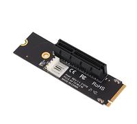 TOPINCN Carte Adaptateur Haute Performance NGFF/M.2 vers PCIe X4 avec Indicateurs LED pour L'exploitation Minière Bitcoin Miner, Matériau ABS Noir, Plug and Play