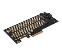 TOPINCN Carte D'extension PCIE vers M.2 NVME, Double Disque Haute Vitesse avec Indicateur LED pour Ordinateur de Bureau et de Jeu