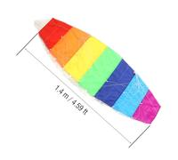 TOPINCN Cerf-Volant de Sport Stunt Power, Jouet Volant coloré à Double Ligne pour L'extérieur, Plage, Parc, Prairie (1,4 m/55 Pouces)