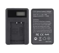 TOPINCN Chargeur de Batterie D'appareil Photo à Emplacement Unique avec écran LCD, Source d'alimentation USB Facile pour NP-BX1