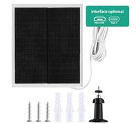 TOPINCN Chargeur de Panneau Solaire 10 W à Taux de Conversion élevé pour Caméra de sécurité, Port 5 V de Type C, étanche IP65, Matériau en Silicium Monocristallin Durable, Noir pour une Utilisation