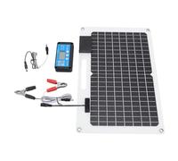 TOPINCN Chargeur de Panneau Solaire 100 W, Contrôleur de Charge Intelligent en Silicium Monocristallin, Kit de Panneau Solaire pour Voiture, Camping-Car, Bateau, Remorque Marine,