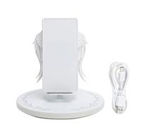 TOPINCN Chargeur sans Fil 10W Style Aile d'ange Charge Rapide pour Téléphone Portable Design Universel Ultra Mince pour Bureau à Domicile