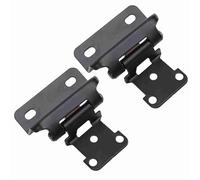 TOPINCN Charnière de Porte D'armoire à Fermeture Automatique, 2 Pièces, 1/2 Pouces, en Acier Durable, pour Cuisine, Salle de Bains, Camping-car et Camping-car, Utilisation Polyvalente (BLACK)