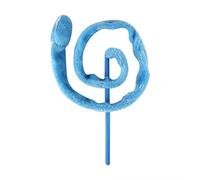 TOPINCN Chat Interactif Jouet Drôle Bande Dessinée Forme Serpent Peluche Teaser Chats pour Animaux Chaton Exercice Jouant Jouet Catcher Rod Bâton(Bleu)