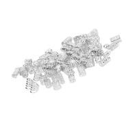 TOPINCN Cheveux Dreadlocks Bijoux Mettre en évidence à la Recherche D'anneaux de Cheveux en Alliage Pince pour les Fêtes, Expositions de Films, 200 Pièces (SILVER)