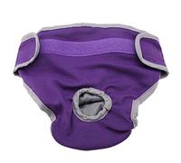 TOPINCN Chien sous-vêtements Coton Tissu Flexible Pantalon Physiologique Chiot Femelle Animal De Compagnie Couche Sanitaire pour Petit Moyen Grand Chiens (M- Violet)