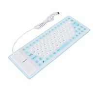 TOPINCN Clavier en Silicone Pliable Bouton de Mouaille à épreuves D'huile Légère (Blue)