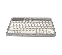 TOPINCN Clavier sans Fil, Faible Bruit, compatibilité étendue, Clavier Rétro Portable, Lumière RVB, Frappe Précise Ultra Fine pour Les Voyages (Noir)