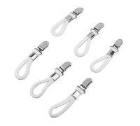 TOPINCN Clips de Suspension de Serviettes Polyvalents, 6 Pièces, Boucle en Acier Inoxydable et en Coton pour la Maison et les Voyages