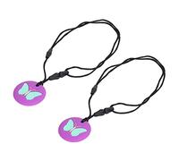 TOPINCN Collier à Mâcher Sensoriel en Silicone Sûr, Colliers à Mâcher pour Enfants Sensoriels Adultes Atteints D'autisme, TDAH, Fidget, Morsure, anxiété, Collier à Mâcher de Bijoux (PURPLE)