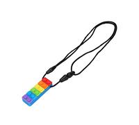 TOPINCN Collier de Dentition en Silicone Résistant aux Hautes Températures pour les Besoins Sensoriels des Enfants Atteints D'autisme, de TDAH, de Réparation Buccale, Bleu (Anneau de dentition blocs