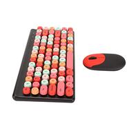 TOPINCN Combo Clavier Souris sans Fil, Large Compatibilité Combo Clavier Souris Design Clé Circulaire Rétro pour Loptop (Noir)