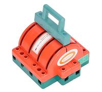 TOPINCN Commutateur à Couteau Polyvalent à Double Jet 32A, Commutateur à Couteau de Frein électrique D'accès au Terminal pour Générateurs de Secours, Usage Industriel, 4 Pôles