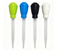 TOPINCN Compte-Gouttes Changeur d'eau D'aquarium, Baster de Dinde 30ml, Dissolvant de Déchets de Nettoyage D'aquarium, Paille de Nettoyage de Gravier 4 Pièces (Siphon de 45 cm)